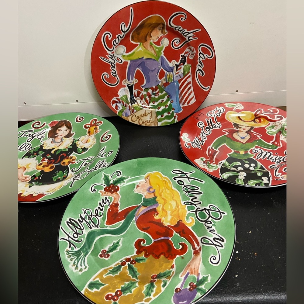 American Atelier Festive ladies  Dessert Plates